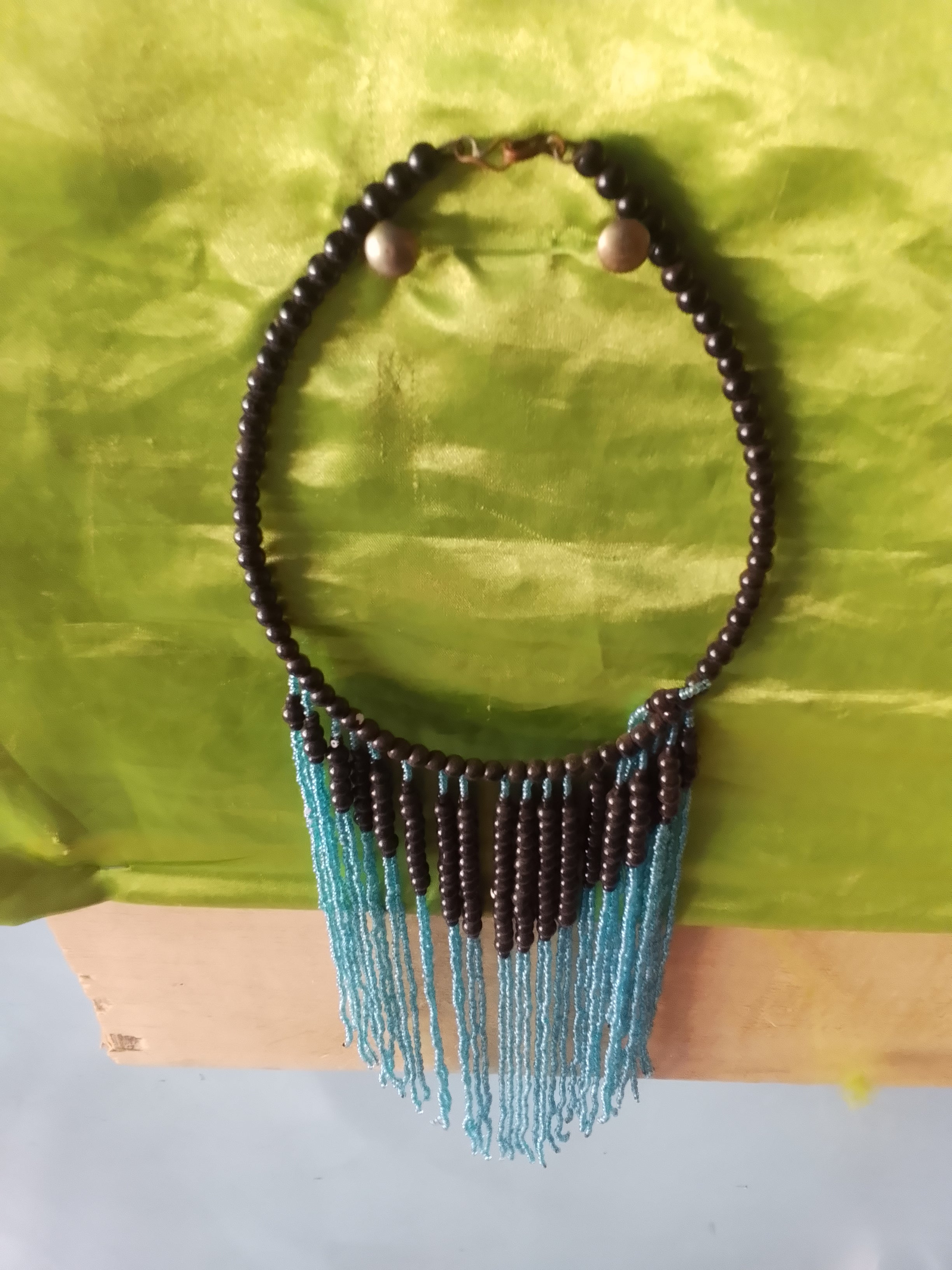Collier Artisanal Bleu Royal - Perles & Fil - Fait Main Bobo 🇧🇫